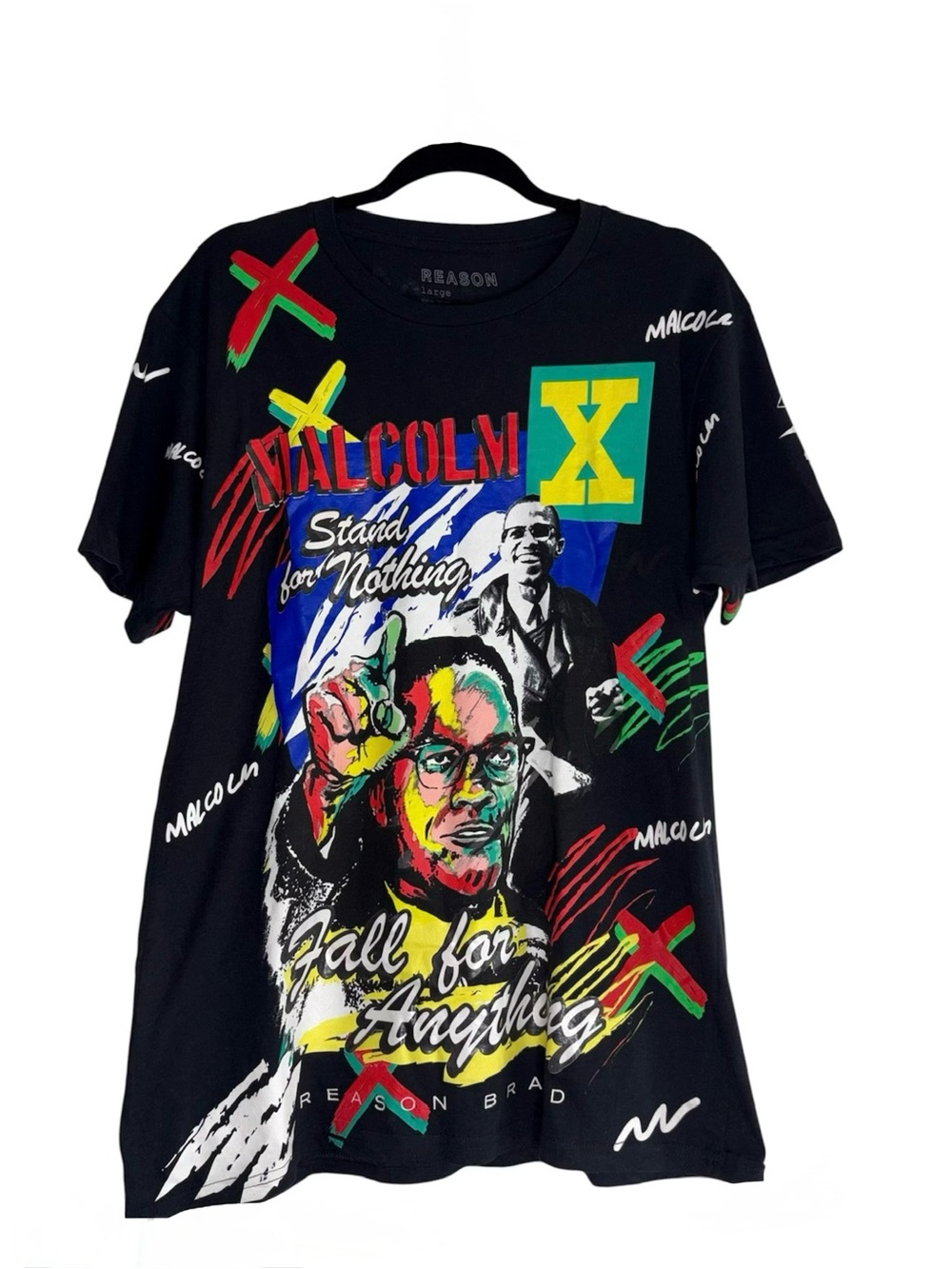 Reason Brand Black Malcolm X Graphic Tee